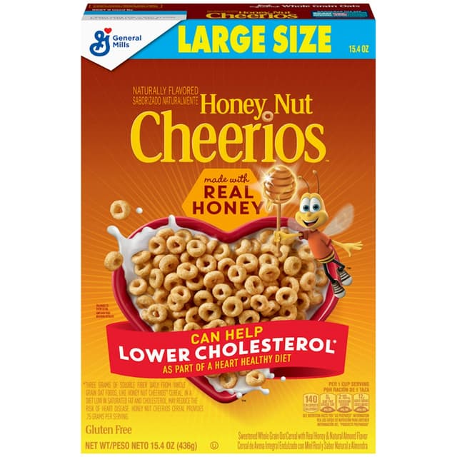 Honey Nut Cheerios Gluten Free Breakfast Cereal Large Size