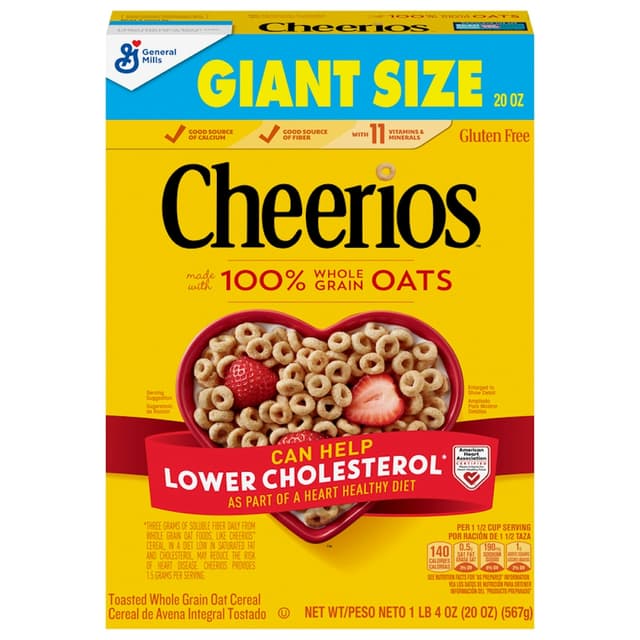 Cheerios Original Gluten Free Breakfast Cereal Giant Size