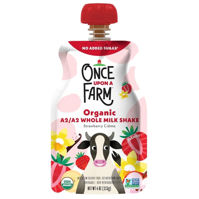 Organic A2/A2 Whole Milk Shake Strawberry Crème