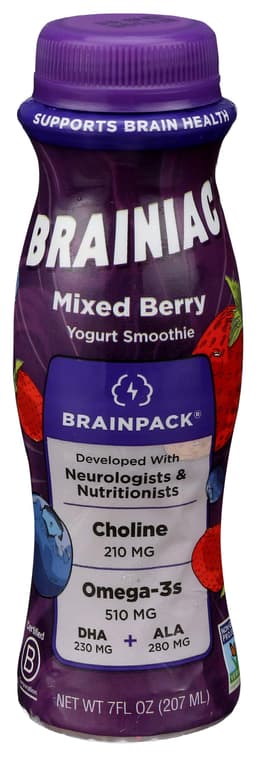 Mixed Berry Whole Milk Yogurt with Brainpack, Mixed Berry