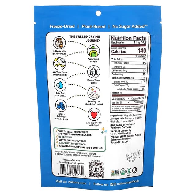 Freeze-Dried Organic Blueberries