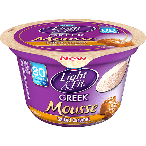 Salted Caramel Flavored Greek Nonfat Yogurt Mousse, Salted Caramel