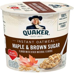 Quaker Instant Oatmeal Maple & Brown Sugar 1.69 Oz Cup