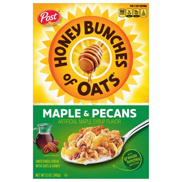 Maple & Pecans Flavor Sweetened Cereal with Oats & Honey, Maple & Pecans