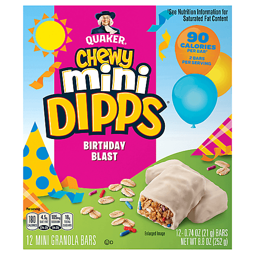 Birthday Blast Mini Granola Bars, Birthday Blast