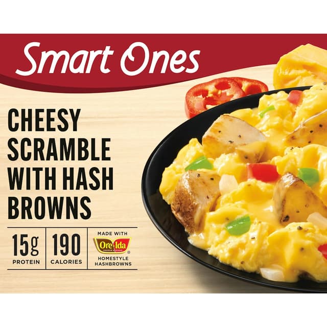 Cheesy Scramble with Hash Browns Scrambled Eggs with Cheddar