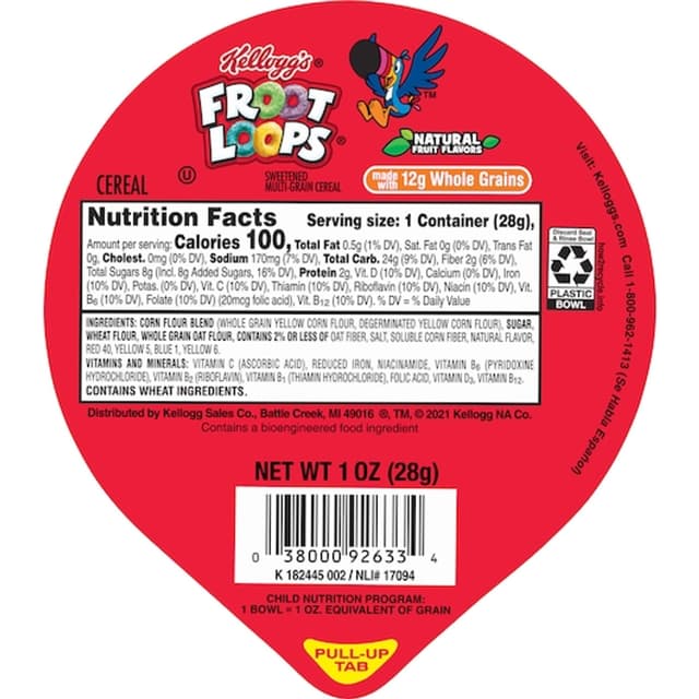 Froot Loops Cereal Reduced Sugar