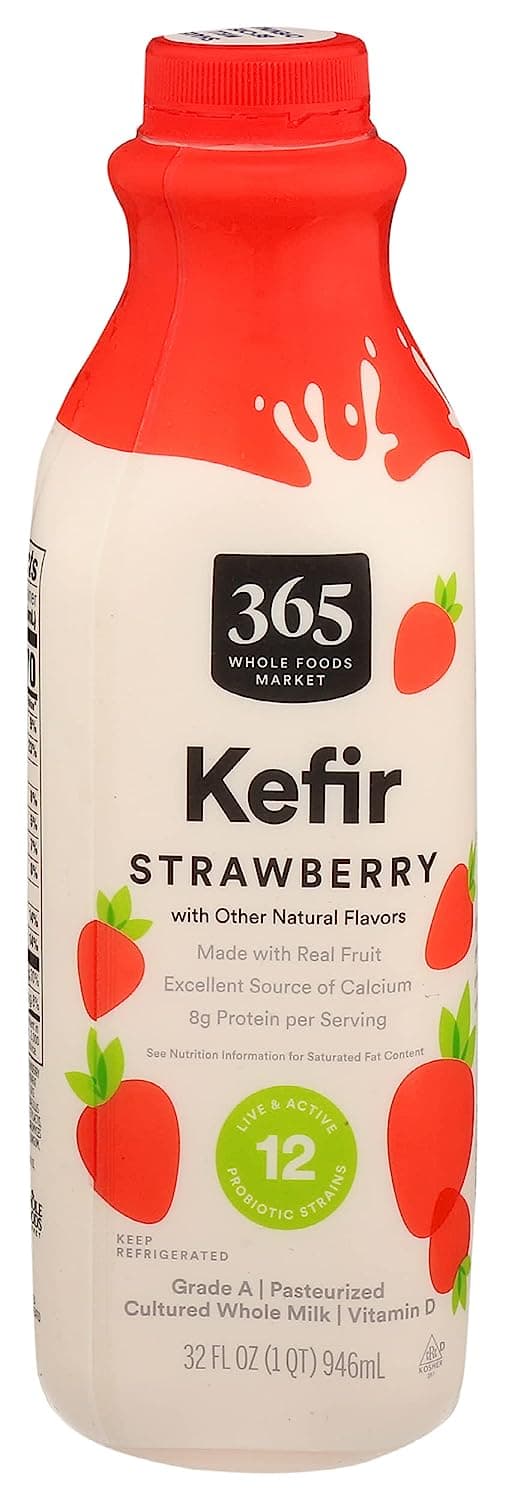 Strawberry Kefir Cultured Whole Milk Vit D