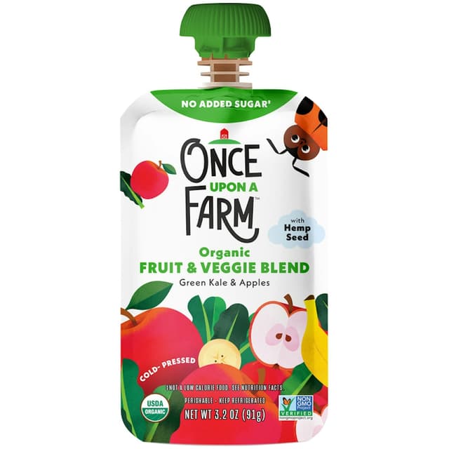 Green Kale & Apples Cold-Pressed Organic Fruit & Veggie Blend, Green Kale & Apples