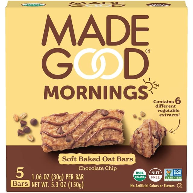 Soft Baked Oat Bars Chocolate Chip