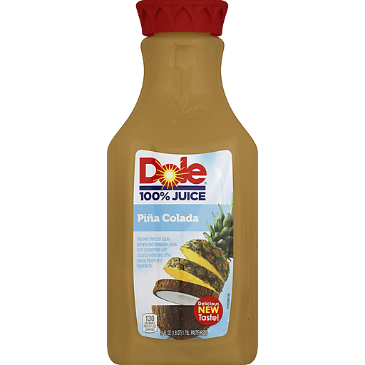 Dole 100% Juice Pina Colada 59 Fluid Ounce Plastic Bottle