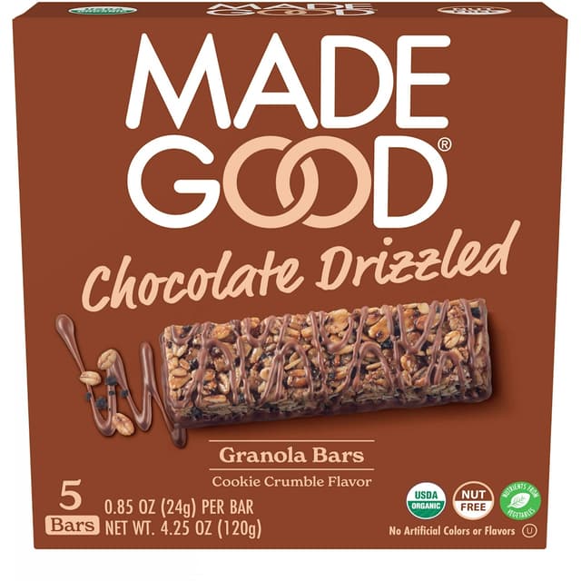 Chocolate Drizzled Granola Bars, Chocolate Drizzled