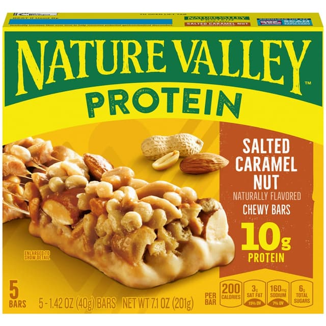 Nature Valley Salted Caramel Nut Chewy Protein Bars 5 Count