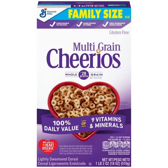 Multi Grain Cheerios Gluten Free Breakfast Cereal Family Size