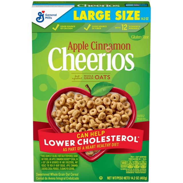 Apple Cinnamon Cheerios Gluten Free Breakfast Cereal Large Size