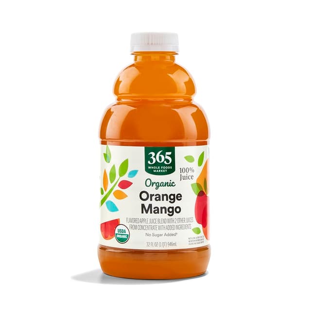 Orange Mango Flavored 100% Juice Blend from Concentrate, Orange Mango