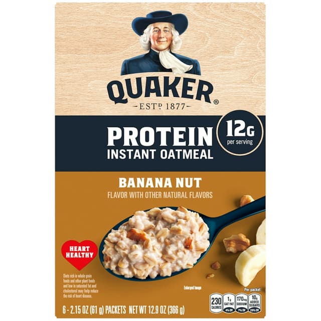 Quaker Select Starts Protein Banana Nut (6 - 2.15 Ounce) 12.9 Ounce 6 Pack Paper Packet