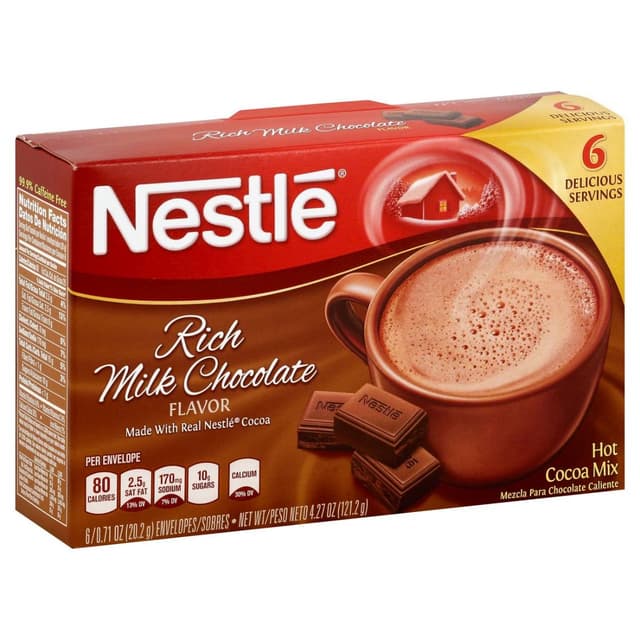 Nestle Rich Milk Chocolate Hot Cocoa Mix 6-0.71 Oz. Packets