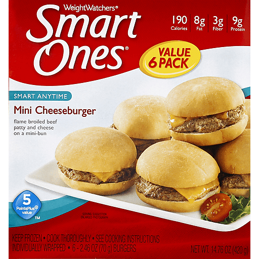 Mini Cheeseburger Flame Broiled Beef Patty and Cheese on a Mini-Bun, Mini Cheeseburger