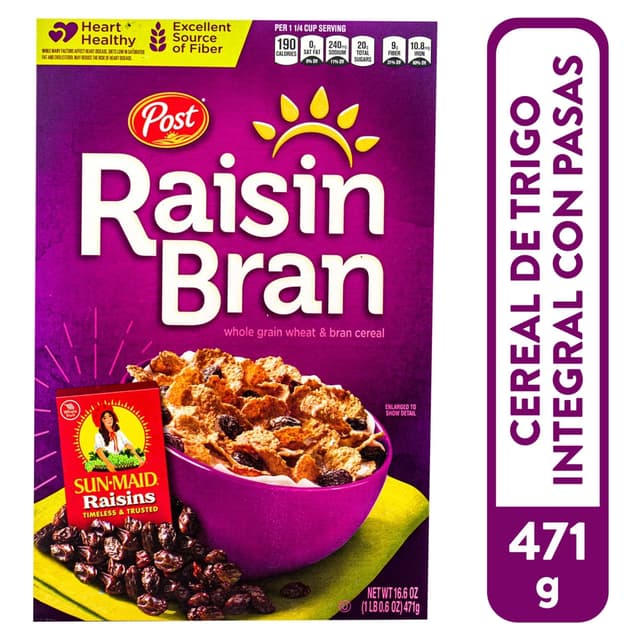 Raisin Bran Whole Grain Wheat & Bran Cereal, Raisin Bran