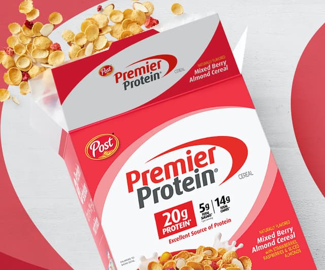 Mixed Berry Almond Flavored Cereal with Strawberries