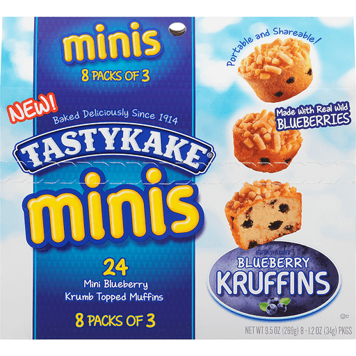 Minis Krumb Topped Muffins, Blueberry Kruffins