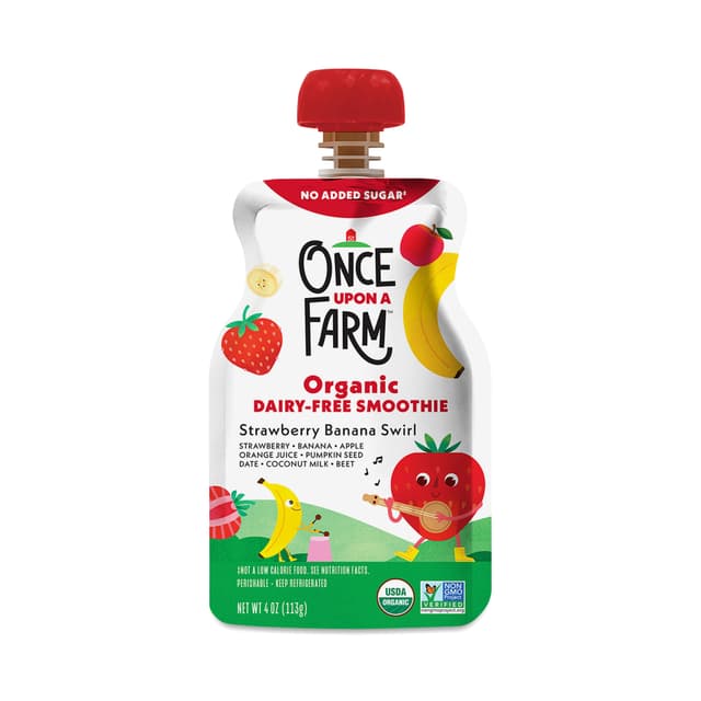 Organic Dairy-Free Smoothie Strawberry Banana Swirl