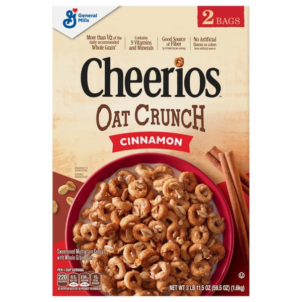 Cinnamon Sweetened Multigrain Cereal with Whole Grain Oats Crunch, Cinnamon