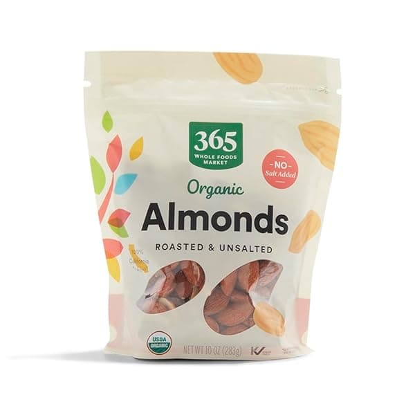 Unsalted Organic Whole Almonds, Unsalted