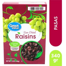 Great Value Sun-Dried Raisins 12 Oz Bag in a Box