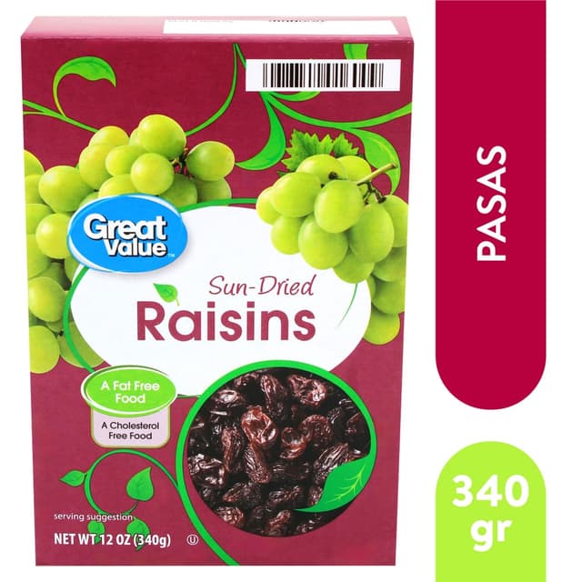 Great Value Sun-Dried Raisins 12 Oz Bag in a Box