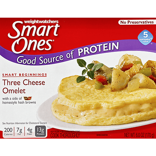 Three Cheese Omelet with a Side of Ore Ida Homestyle Hash Browns, Three Cheese Omelet