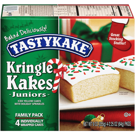 Iced Yellow Cakes with Holiday Sprinkles