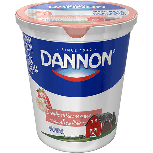 Strawberry Banana Flavor Nonfat Yogurt, Strawberry Banana