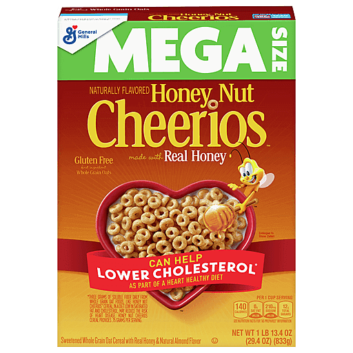 Honey Nut Cheerios Gluten Free Breakfast Cereal Mega Size