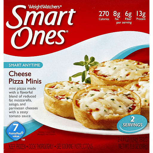 Cheese Pizza Minis Topped with Tomato Sauce and a Blend of Reduced Fat Mozzarella