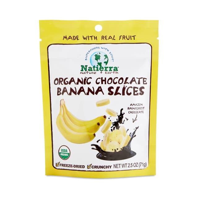 Organic Dark Chocolate Covered Freeze-Dried Bananas