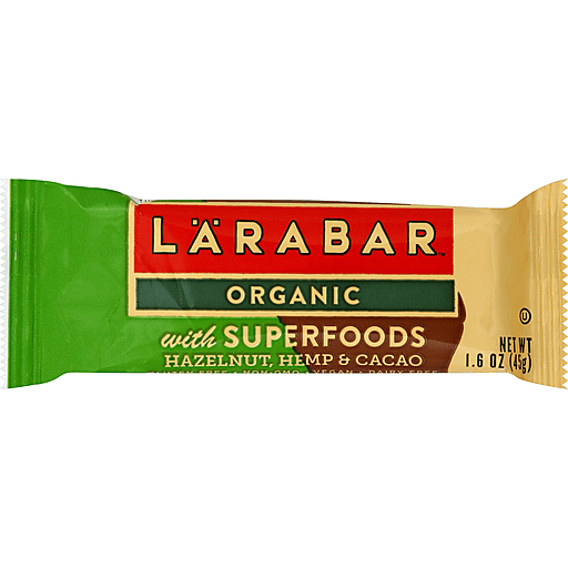 Larabar Organic with Superfoods Hazelnut Hemp & Cocoa Fruit & Nut Bar