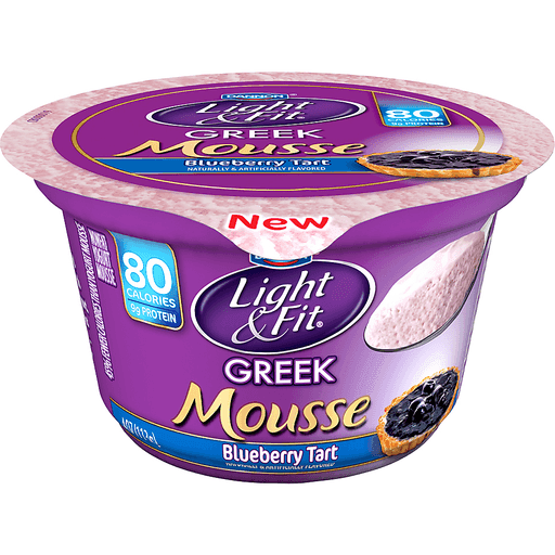 Blueberry Tart Flavored Greek Nonfat Yogurt Mousse, Blueberry Tart