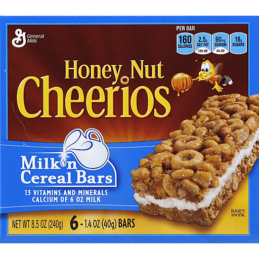 General Mills, Cheerios, Milk 'N Cereal Bars, Hone Nut, Hone Nut