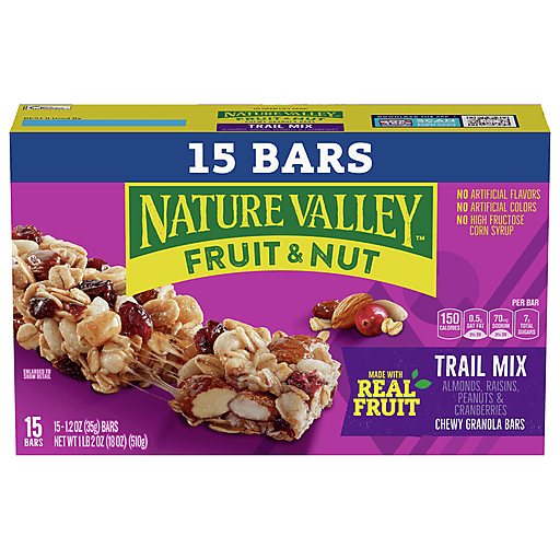 Fruit & Nut Chewy Trail Mix Granola Bars, Fruit & Nut