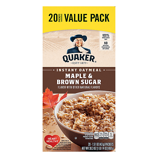 Maple & Brown Sugar Instant Oatmeal, Maple & Brown Sugar