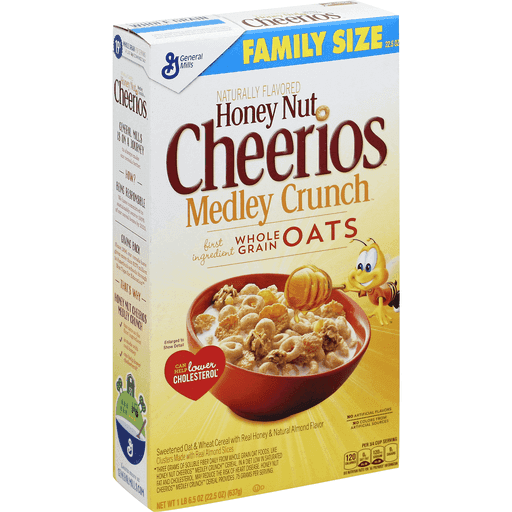Gmills Hny Nut Chrs Medley Crnch Sweetened Oat Wheat Cereal