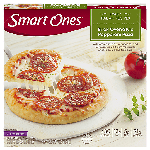 Brick Oven-Style Pepperoni Pizza with Tomato Sauce & Reduced Fat and Low Moisture Part-Skim
