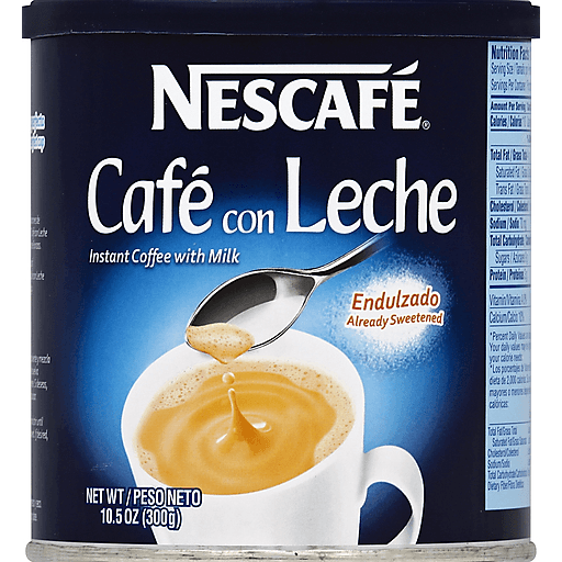 Cafe Con Leche Instant Coffee with Milk, Cafe Con Leche
