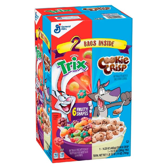 Cookie Crisp and Trix Cereal 2 Pack