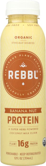 Banana Nut Organic Protein Super Herb Elixir with Turmeric & Brazil Nuts, Banana Nut