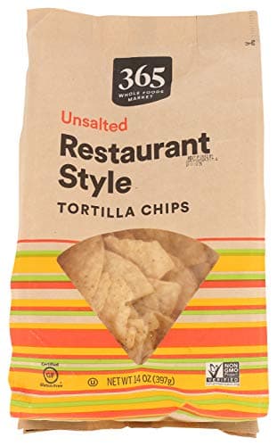 Restaurant Style Organic Unsalted Tortilla Chips, Restaurant Style Organic