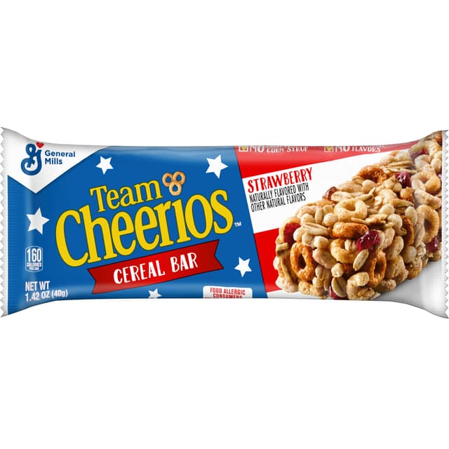 Team Cheerios Strawberry Cereal Bar
