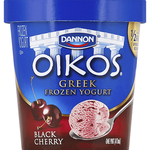 Dannon, Oikos, Greek Frozen Yogurt, Black Cherry, Black Cherry